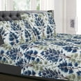 Florence Blue/Green Floral 4Piece 1800 Series Sheet Set Twin