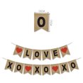 thumbnail image 5 of Love Linen Hanging Banner Wedding Love Heart Bunting Hanging Banner for Wedding Anniversary Engagement Party Indoor Outdoor Home Decor, 5 of 7