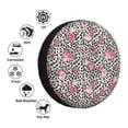 thumbnail image 4 of Fotbe Rose Mix Leopard 3 Funda de Llanta de Repuesto con Estampado, Engrosada, Ajuste Universal para Jeep, Remolque, RV, SUV, Camión-14 inch, 4 of 6