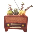 thumbnail image 1 of Radio Maceta Resistente A La Intemperie Radio Suculentas Adorno De Radio Decorativo Maceta De Radio Decoración De Resina Para El Hogar Jardín Mesa Patio Methold HA020957-00, 1 of 7