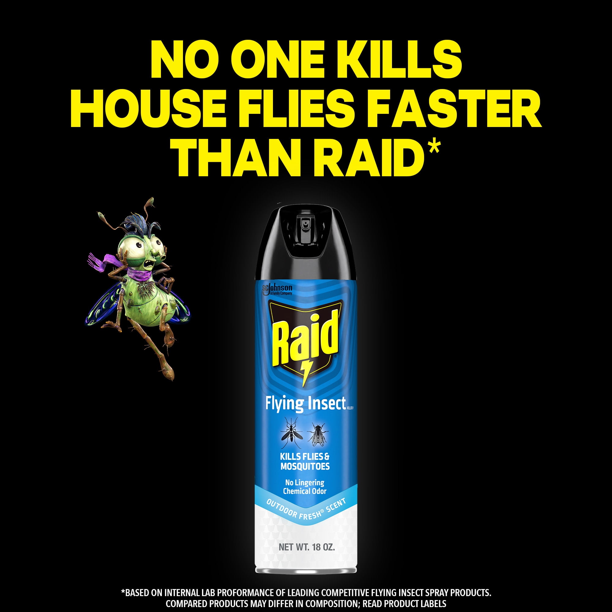 Raid Flying Insect Killer 7, Flying Insect Spray Can, Outdoor Fresh® Scent, 18 oz