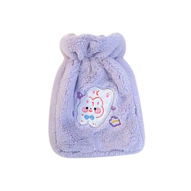 Bolsa Calentadora De Manos Bolsa calentadora de manos con bordado de dibujos animados, bolsas de agua caliente con relleno de agua de felpa (estilo B)