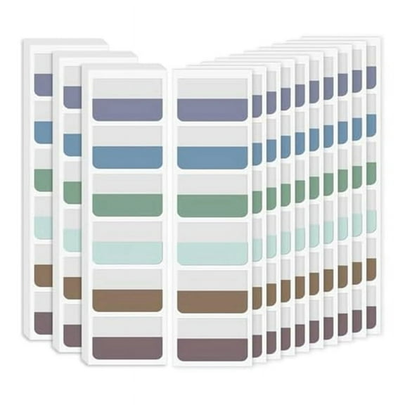 Sticky Index Tabs Multicolor Self-Adhesive Book 1.8 x 1.1 Inch Writable Page Transparent for NotebooksFiles