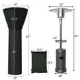 thumbnail image 2 of Gymax 87'' Tall Patio Propane Heater 48,000 BTU W/ Cover & Table Grey, 2 of 10