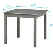 TMS Hayden 5-Piece Kids Table and Chair Set, Espresso Finish, Activity Table