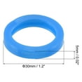 thumbnail image 2 of Key Cap Cover 1.2" Round Key Identifier Tags for House Keys, Blue, 20 Pack, 2 of 6
