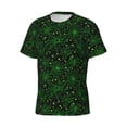 thumbnail image 5 of Vsdgher Green Bright Web with Spiders Print Men's Dry Fit Mesh Athletic Shirts Moisture Wicking Tennis T-Shirt Tops, 5 of 9