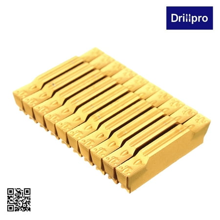 Tool Flo Grooving Inserts - Drillpro 10Pcs MGMN300-M Carbide Insert 3mm Width Grooving Blade For MGEHR/MGIVR Cut-Off Tool