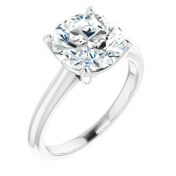 Livia 3 Carat Moissanite Engagement Ring Round Solitaire Design