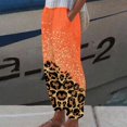 thumbnail image 2 of VEKDONE Womens Linen Long Pants Orange S, 2 of 5