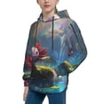 thumbnail image 2 of Goofa Pond Cute Axolotl Pattern Hooded Sweatshirt for Youth Trendy youth sweatshirt Casual Hoodie for Boys and Girls-Small, 2 of 6