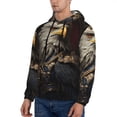 thumbnail image 3 of Salouo Noble Style Bald Eagle Pattern Men's Fall Hoodie Sweatshirt,Sport Hoodie with Pockets for Men Pullover Casual Hooded Sweatshirt-X-Large, 3 of 7