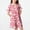 Multicolor F, variant on Abtuhar Girls 3 to 12 Years Summer Short Sleeve Round Neck All Over Print Loose Night Dress for Indoor Rest