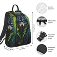 thumbnail image 2 of Fuzoiu Realistic Style Wolf Warrior Print Lightweight Daypack,Weekender Bag for Men and Women, Travel Backpack with Padded Straps for School, Travel & Work, 2 of 7