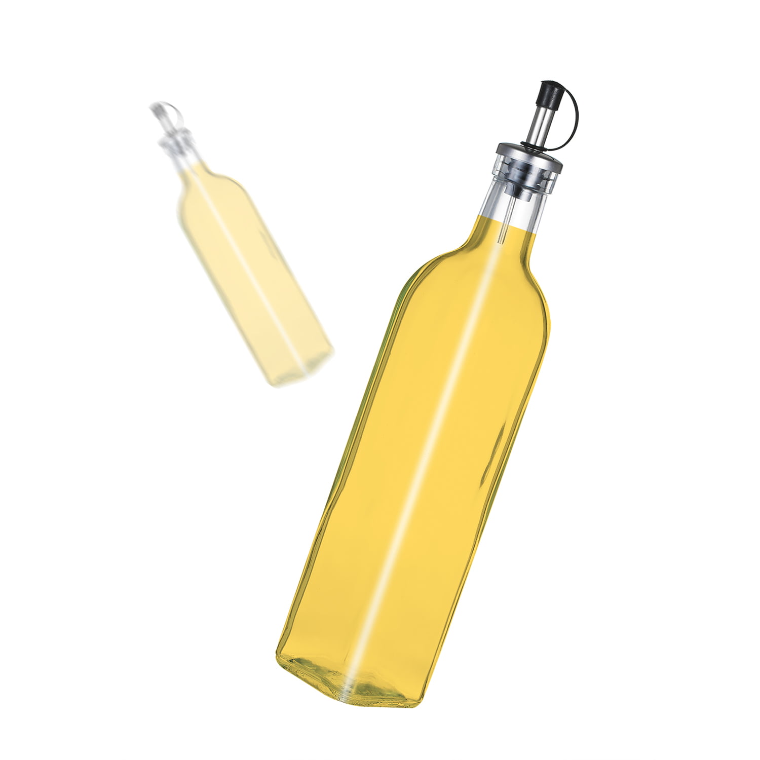 Showvigor Olive Oil Dispenser, Vinegar and Olive Oil Bottle Dispenser 500  ml/17 oz, Oil Bottles for Kitchen with 1 Pourers,2 Labels and 1 Funnel,  Home