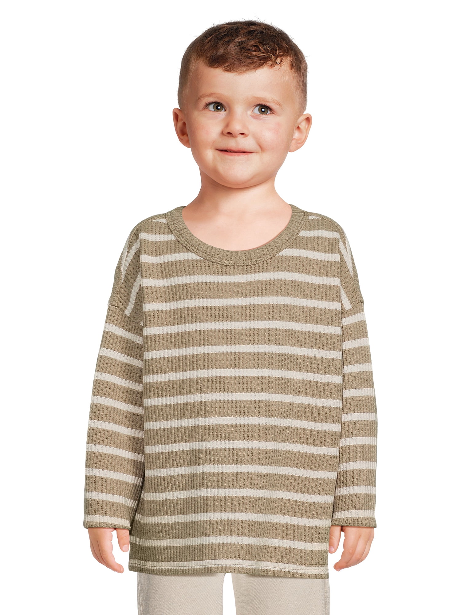 easypeasy Toddler Boy Long Sleeve Boxy TShirt, Sizes 12 Months5T