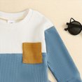 thumbnail image 7 of TOWED22 Baby Boy Fall Clothes Color Block Crewneck Sweatshirt Top Elastic Pants Set Infant Toddler Winter Outfits(Blazer,12-18 M), 7 of 7