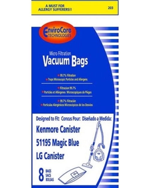 Canister ... 40 Kenmore Type M Sears 51195 Magic Blue LG Vacuum Bags Ultracare 