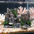 thumbnail image 6 of Fish Tank Ornament, Aquarium Decoration, Underwater Castle Shelter For Shrimp Breeding And Fighting Fish, Realistic Resin Hideout, Gray, 17x13x7 cm, 6 of 9