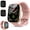 Pink, variant on Smart Watches for Men Women Answer/Make Calls, 1.95" HD Touch Screen Fitness Watch with Steps/Calorie, 110+ Sport Modes Activity Tracker, IP68 Waterproof Smartwatch for Android iOS, for Gift, Black