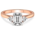thumbnail image 4 of IGI Certified 3 Carat Emerald Shape Lab Grown Diamond Engagement Ring | 14K Rose Gold | Synthia Three Stone Lab Diamond Ring | FG-VS1-VS2 Quality Friendly Diamonds, 4 of 6