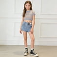thumbnail image 2 of XEGLSBU 2 Pack Distressed Denim Shorts for Girls with Comfortable Stretch and Adjustable Waistband for Casual Play and Summer Size 12-14 Years, 2 of 7