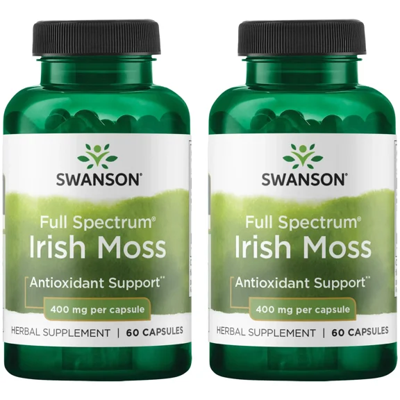 Swanson Full Spectrum Irish Moss 400 Milligrams 60 Capsules (2 Pack)