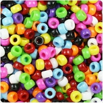 BeadTin Opaque Mix 6.5mm Mini Barrel Pony Beads (1000pcs)