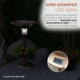 thumbnail image 6 of Alpine Corporation 17" x 29" Plastic Pedestal Birdbath with Planter and LED Light, Bronze, 6 of 12