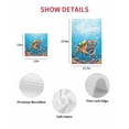thumbnail image 7 of Funny Diving Tiger Kitchen Dish Towels for Drying Dishes Set of 4, Ocean Sea Coastal Coral Fish Marine Life Waffle Weave Microfiber Hand Tea Bathroom Towels Quick Dry & Absorbent Towel 15.7x23.6, 7 of 7
