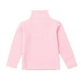 thumbnail image 3 of Alvivi Kids Unisex Turtleneck Thermal Top Fleece Lined Long Sleeve Undershirts Baselayer Underwear Pink 3-4, 3 of 7