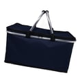 thumbnail image 2 of Cesta de picnic Zulema Aislada de gran tamaño Marco de aluminio fuerte forro impermeable Azul oscuro, 2 of 7