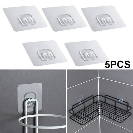 

10 pieces of transparent and strong self-adhesive door wall hooks for kitchen bathroom heavy load hanger