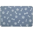 thumbnail image 2 of Dog Pet Food Mat - Dog Mat for Food and Water - Dog Water Bowl Mat for Messy Drinker - Absorbent Non-Slip Pet Mat - Pet Supplies Mat, 11.8"x18.1" Navy Blue, 2 of 6