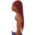 thumbnail image 2 of LUXLUXE Viola Straight 31 inch Long 13X5 Hand-Tied Lace Braided Wig, Heat Resistant Fiber, Color-Burgundy., 2 of 8