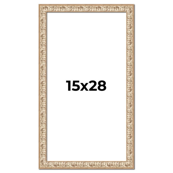15x28 Frame White Real Wood Picture Frame Width 1.5 inches | Interior Frame Depth 0.5 inches |