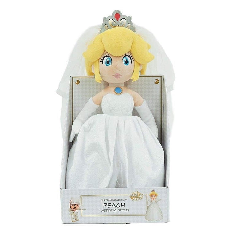 San-Ei Large Princess Peach Toy Doll - Super Mario Bros. 16"" Bride Plush  1692" - Walmart.com