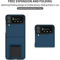 thumbnail image 4 of for Samsung Galaxy Z Flip4 5G Case, Armour Rugged Silicone TPU Bumper Tough PC Cover Galaxy Z Flip 4 with Kickstand, Military Shockproof Phone Case for Samsung Z Flip4 Blue, 4 of 6