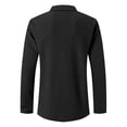 thumbnail image 3 of Jalioing Men's Long Sleeve Shirts Dressy Fashion Solid Color Collared Golf Shirts Casual Business Work Tops, 3 of 5