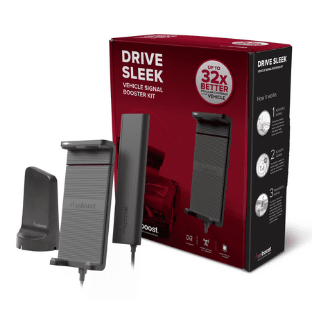 weBoost Drive Sleek, Car Cell Phone Signal Booster with Cradle Mount, Boosts 5G & 4G LTE for All U.S. Carriers- Verizon, AT&T, T-Mobile, Magnetic Roof Antenna, FCC Approved (Model 470135)