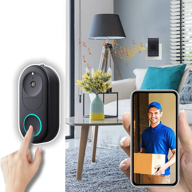 Cagogo under $5 Video Doorbell, Wireless Video Doorbell, Smart Home Security Doorbell, Remote Monitoring Doorbell, PIR Motion Detection Doorbell, Two-Way Audio Doorbell, Night Vision Video Doorbell