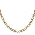 thumbnail image 2 of Primal Gold 14 Karat Yellow Gold 5.25mm Semi-solid Pave Figaro Chain, 2 of 4