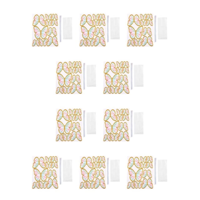 Toystoory 10 Pieces Stamping Insect Cake Decoration Wedding Supplies Butterflies Shape Party Cakes Birthday Baking Happy Decor Tipo 3 10Conjunto