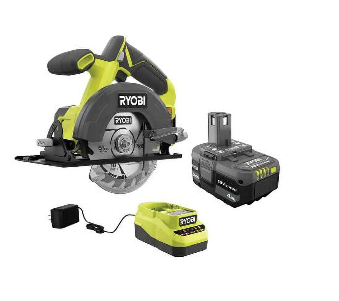Ryobi 4A 18V 5.5 in Cordless Circular Power Saw, 4700 RPM