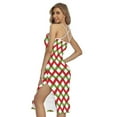 thumbnail image 2 of Merry Christmas Checkered Pattern Printed Cross Back Cami Dress, Jesus Christian Fashion Summer Maxi Sexy Casual Dress For Women, 2 of 4