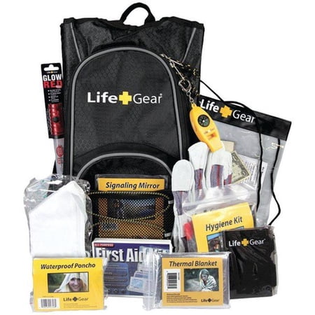 Life & Gear LG492 Day Pack Emergency Survival Backpack Kit - Black