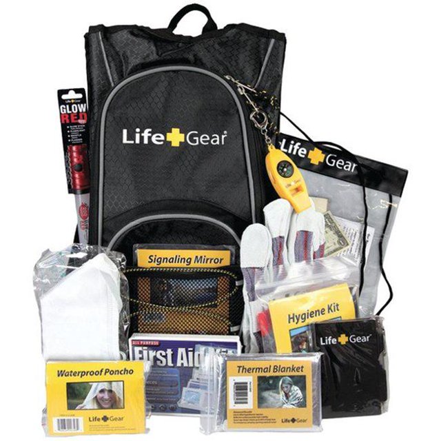 Life & Gear LG492 Day Pack Emergency Survival Backpack Kit - Black