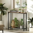 thumbnail image 4 of Narrow Console Table, 2-Tier Small Sofa Table, 29.5" Thin Entryway Behind Couch Table with Shelves, Industrial Hallway Table, for Living Room, Foyer, Black, 4 of 17