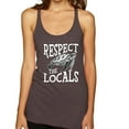 thumbnail image 2 of Wild Bobby Respect The Locals Save Our Oceans Turtle Animal Lover Women Tri-Blend Racerback Tank Top, Brown, Small, 2 of 6