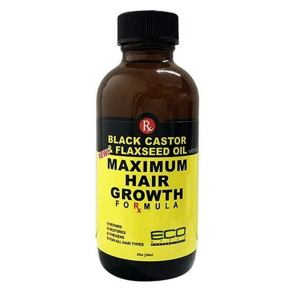 Ecoco Black Castor And Flaxseed Maximum Hair Growth Oil, 2 Oz